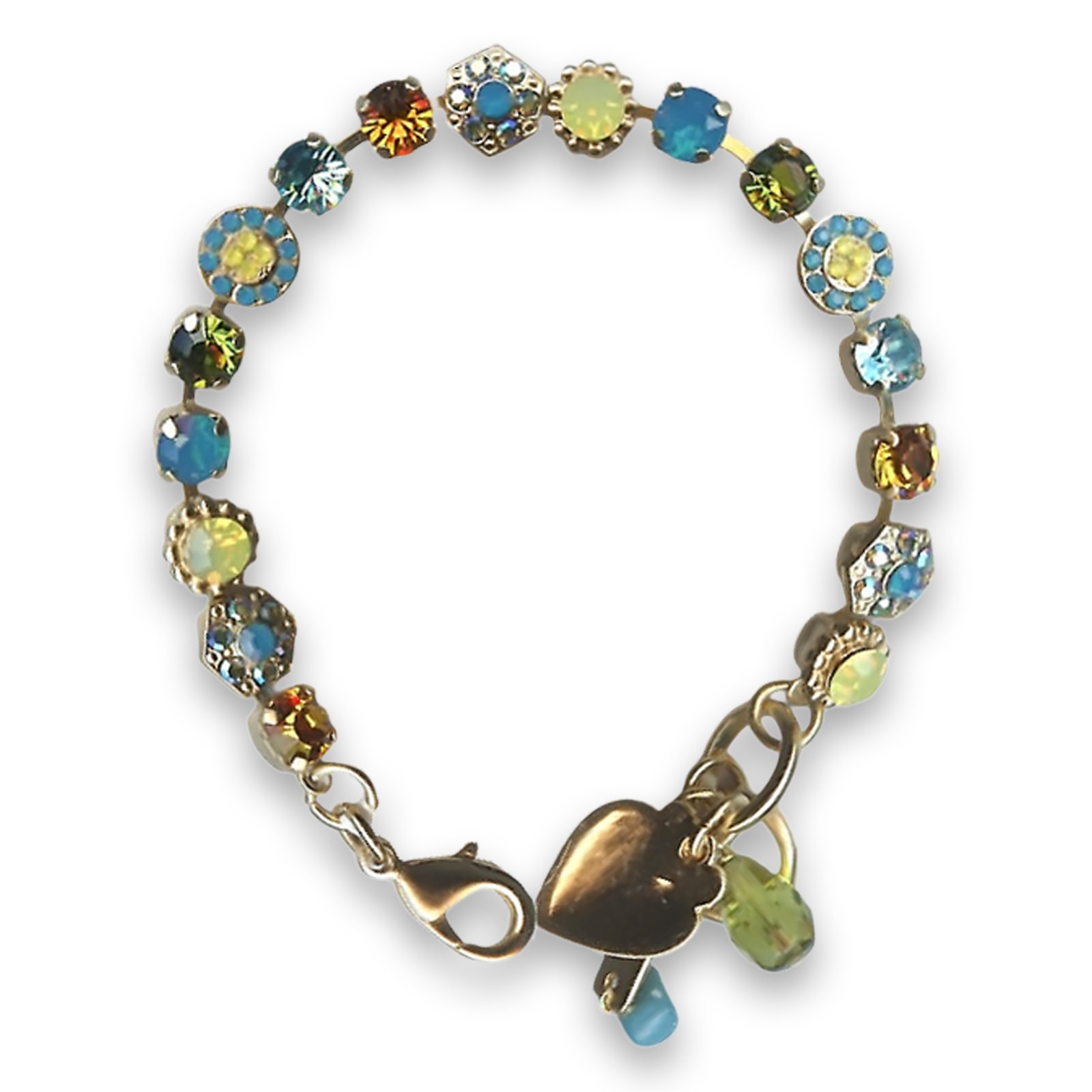 B-4029-1058-YG (1) Bracelet by Mariana Woman Adorable Topaz and Opal Swarovski Crystals - Image 1
