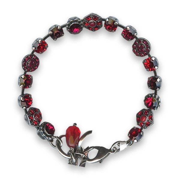 Bracelet by Mariana Woman Gorgeous Siam and Burgundy Swarovski Crystals