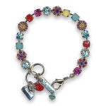 Bracelet by Mariana Woman Radiant Sunshine and Aquamarine Swarovski Crystals - Image 3