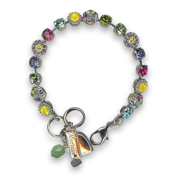 Bracelet by Mariana Woman Chic Yellow and Fuchsia Swarovski Crystals