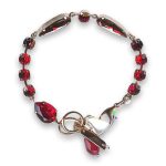 Bracelet by Mariana Woman Stunning Siam and Burgundy Swarovski Crystals - Image 2