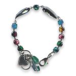 Bracelet by Mariana Woman Lustrous Emerald and Black Diamond Swarovski Crystals