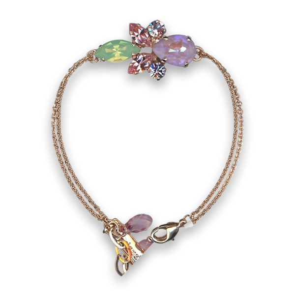Bracelet by Mariana Woman Shimmering Lavender and Chrysolite Swarovski Crystals