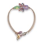 Bracelet by Mariana Woman Shimmering Lavender and Chrysolite Swarovski Crystals - Image 2