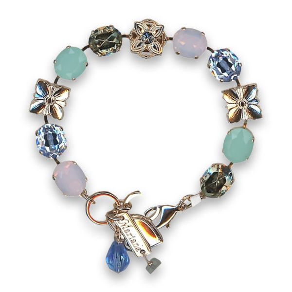 Bracelet by Mariana Woman Sophisticated Sapphire and Opal Swarovski Crystals