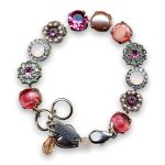Bracelet by Mariana Woman Lovely Rose and Pearl Swarovski Crystals - Image 2