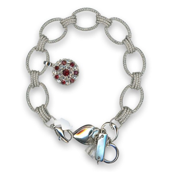 Bracelet by Mariana Woman Gorgeous Siam and Clear Swarovski Crystals