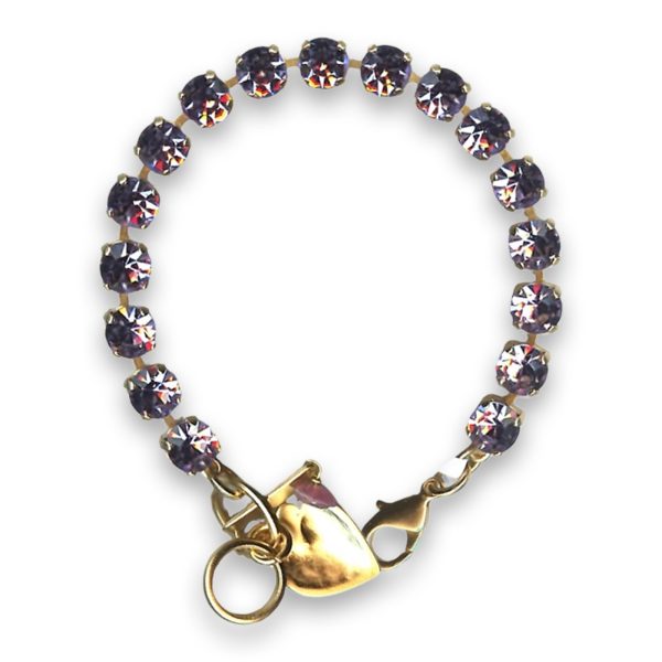 Bracelet by Mariana Woman Precious Lilac Swarovski Crystals