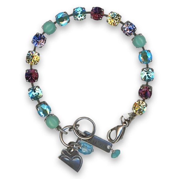 Bracelet by Mariana Woman Elegant Amethyst and Turquoise Swarovski Crystals