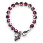 Bracelet by Mariana Woman Charming Fuchsia and Rose Swarovski Crystals
