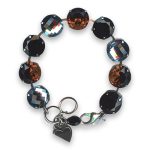 Bracelet by Mariana Woman Glamorous Jet and Brown Swarovski Crystals - Image 2