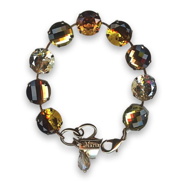 Bracelet by Mariana Woman Luxurious Golden and Topaz Swarovski Crystals