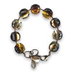 Bracelet by Mariana Woman Luxurious Golden and Topaz Swarovski Crystals - Image 3