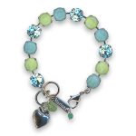 Bracelet by Mariana Woman Adorable Aquamarine and Opal Swarovski Crystals