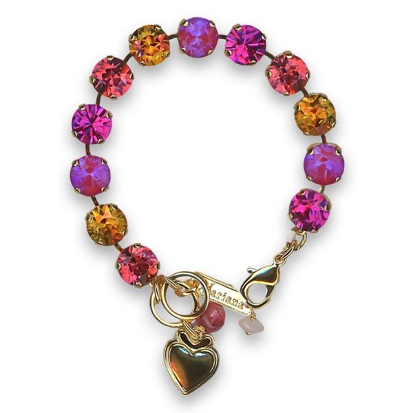 Bracelet by Mariana Woman Vibrant Multicolor Swarovski Crystals