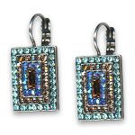 Earrings by Mariana Woman Gorgeous Turquoise and Topaz Swarovski Crystals - Image 3