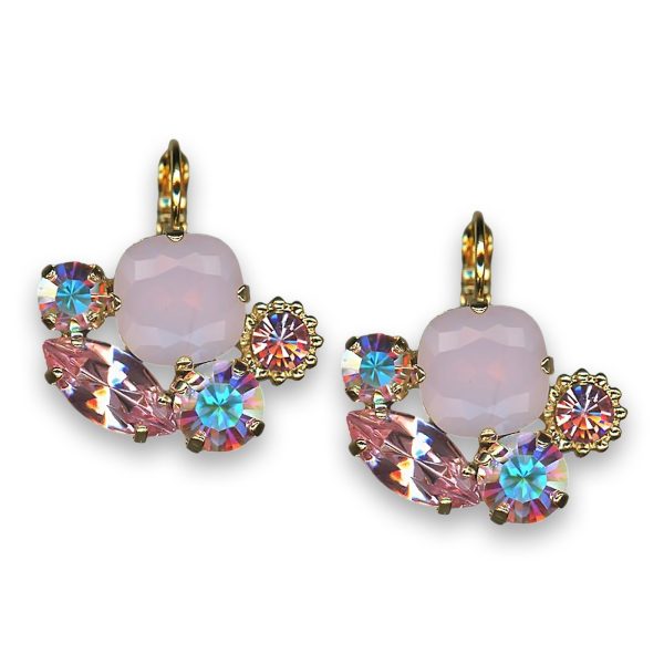 Earrings by Mariana Woman Lovely Rose and Opal Swarovski Crystals