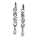 Earrings by Mariana Woman Opulent Pearl and Clear Swarovski Crystals - Image 2