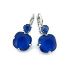 Earrings By Mariana Woman Sophisticated Royal Blue Swarovski Crystals - Image 2