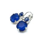 Earrings By Mariana Woman Sophisticated Royal Blue Swarovski Crystals