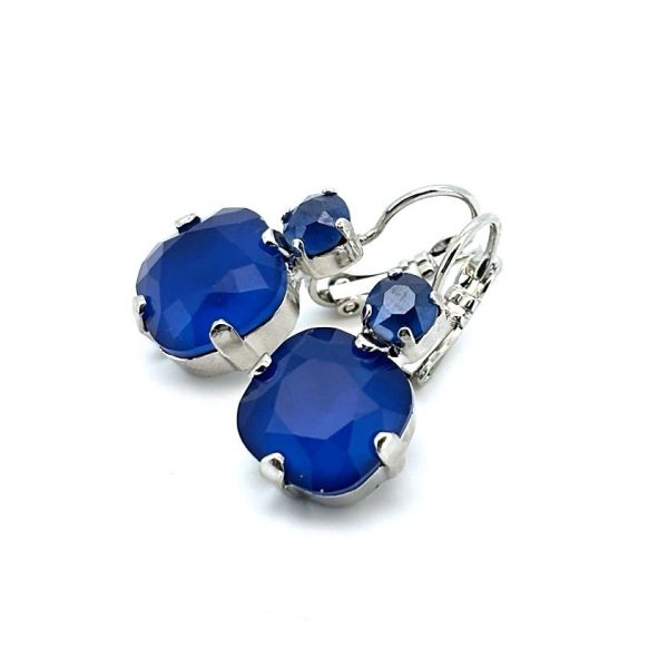 Earrings By Mariana Woman Sophisticated Royal Blue Swarovski Crystals