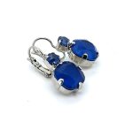 Earrings By Mariana Woman Sophisticated Royal Blue Swarovski Crystals - Image 3