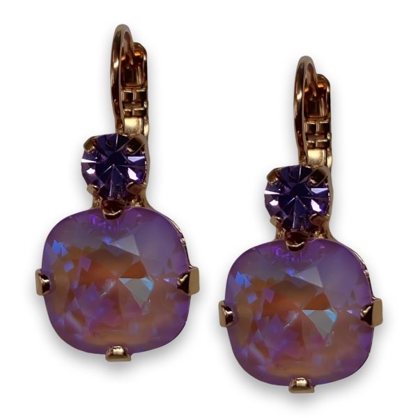 Earrings by Mariana Woman Glamorous Lavender and Violet Swarovski Crystals