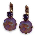 Earrings by Mariana Woman Glamorous Lavender and Violet Swarovski Crystals - Image 2