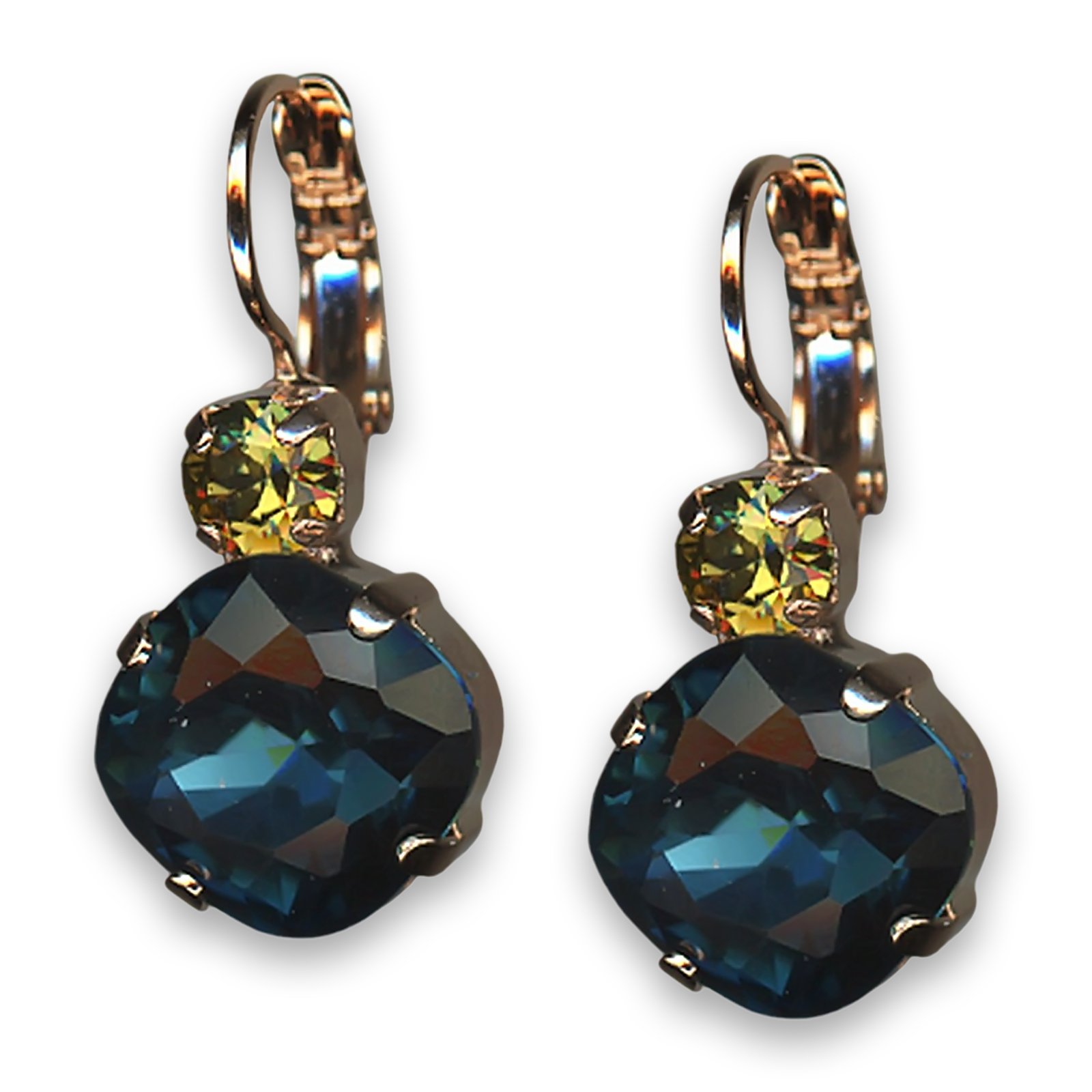 E-1326-11-550207-RG6 (1) Earrings by Mariana Woman Stunning Blue and Yellow Swarovski Crystals - Image 1