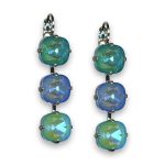 Earrings by Mariana Woman Triple Cushion-Cut Sun Kissed Swarovski Crystals