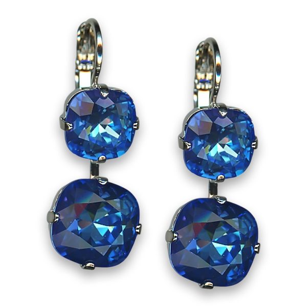 Earrings by Mariana Woman Timeless Capri Blue Swarovski Crystals