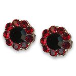 Earrings by Mariana Woman Elegant Siam and Jet Swarovski Crystals - Image 2