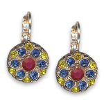 Earrings by Mariana Woman Sassy Blue and Yellow Swarovski Crystals