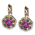 Earrings by Mariana Woman Lovely Fuchsia and Vitral Swarovski Crystals