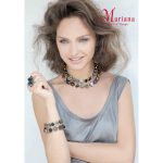 Necklace By Mariana Woman Shimmering Peach and Peridot Swarovski Crystals - Image 7