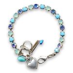 Bracelet by Mariana Woman Charming Turquoise and Opal Swarovski Crystals - Image 2