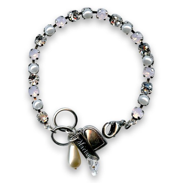 Bracelet by Mariana Woman Timeless Pearl and Opal Swarovski Crystals