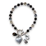 Bracelet by Mariana Woman Glamorous Jet and Navy Blue Swarovski Crystals