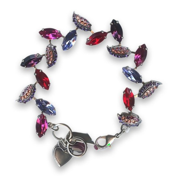 Bracelet by Mariana Woman Stunning Ruby and Purple Swarovski Crystals