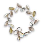Bracelet by Mariana Woman Opulent White Shell Mineral and Pearl Swarovski Crystals - Image 3