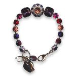 Bracelet by Mariana Woman Exquisite Purple and Peach Swarovski Crystals - Image 3