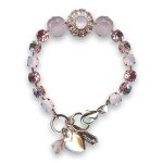 Bracelet by Mariana Woman Lovely Pink and Opal Swarovski Crystals