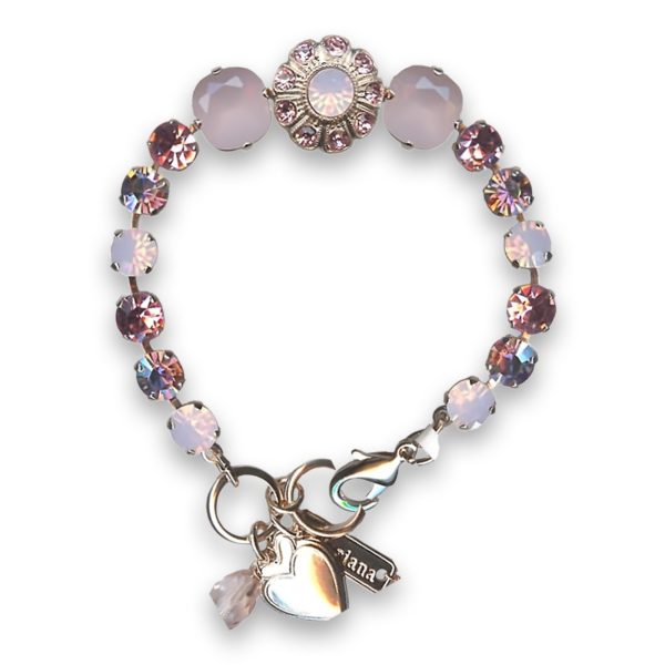 Bracelet by Mariana Woman Lovely Pink and Opal Swarovski Crystals