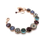 Bracelet by Mariana Woman Elegant Amethyst Mineral and Tanzanite Swarovski Crystals - Image 3