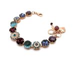 Bracelet by Mariana Woman Elegant Amethyst Mineral and Tanzanite Swarovski Crystals - Image 2