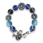 Bracelet by Mariana Woman Exquisite Turquoise Mineral and Sapphire Swarovski Crystals