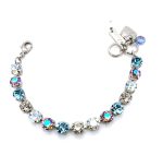 Bracelet by Mariana Woman Shimmering Moonlight and Aquamarine Swarovski Crystals