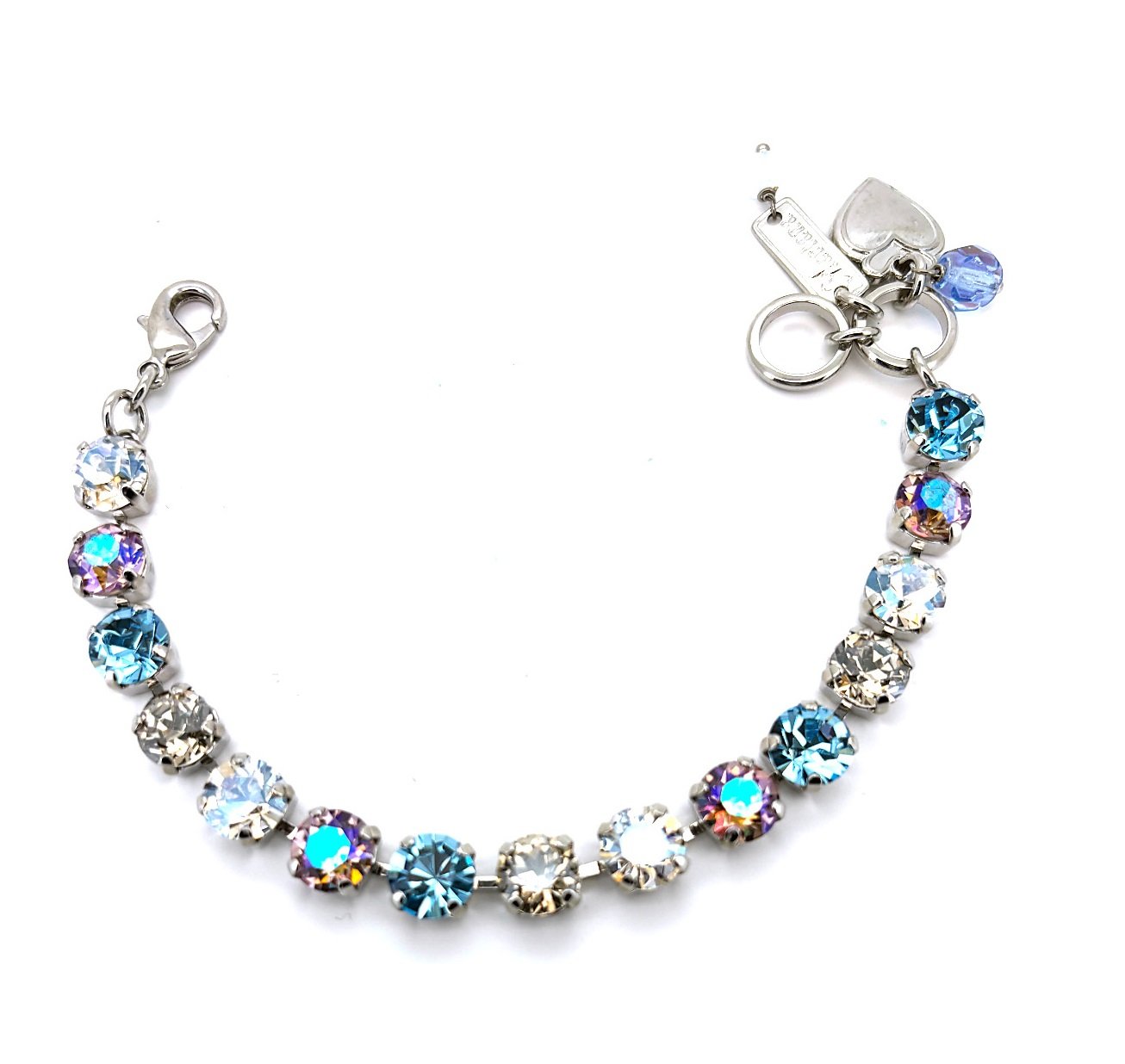 B-4252-141-RO (1) Bracelet by Mariana Woman Shimmering Moonlight and Aquamarine Swarovski Crystals - Image 1