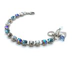 Bracelet by Mariana Woman Shimmering Moonlight and Aquamarine Swarovski Crystals - Image 2