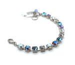 Bracelet by Mariana Woman Shimmering Moonlight and Aquamarine Swarovski Crystals - Image 3